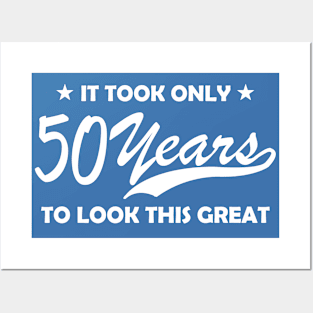 50 year old celebration funny slogan Posters and Art